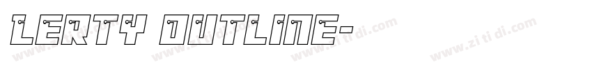 Lerty outline字体转换